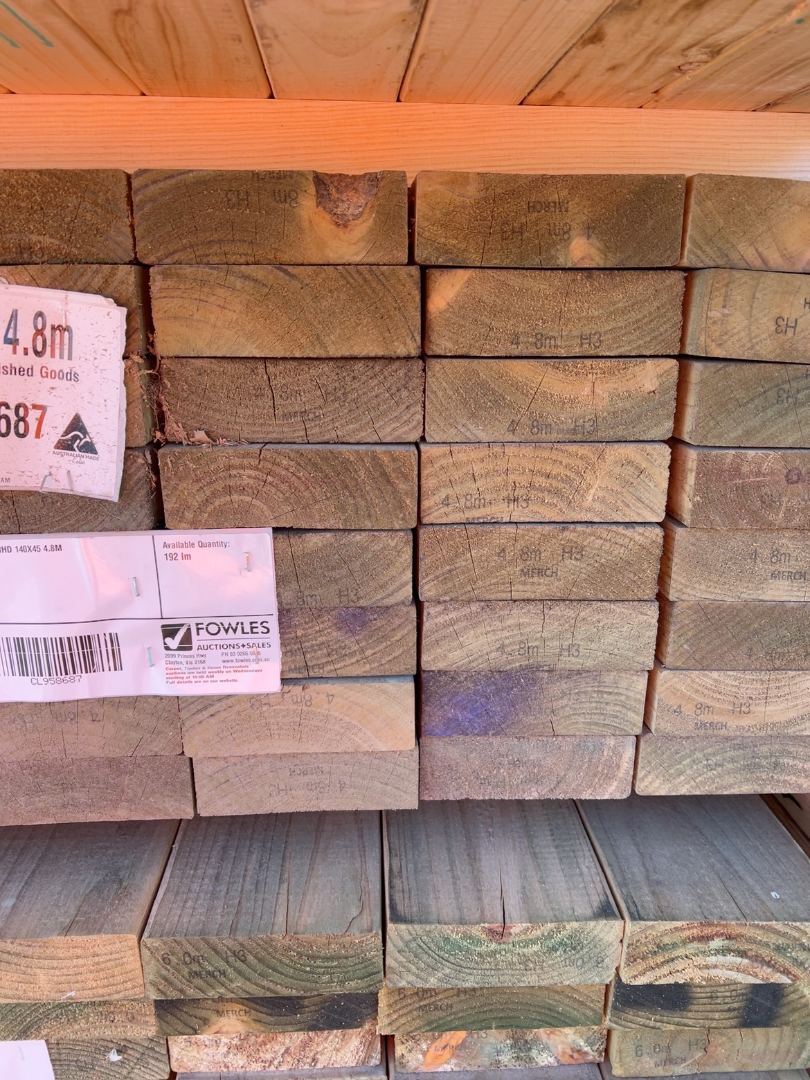 TRTD PINE RHD 140X45 4.8M TRTD PINE RHD 140X45 4.8M