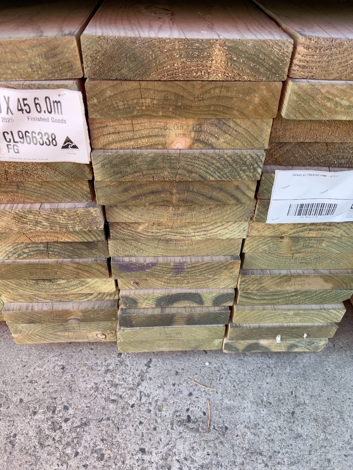 240X45 C3 TREATED PINE-42/6.0 240X45 C3 TREATED PINE-42/6.0