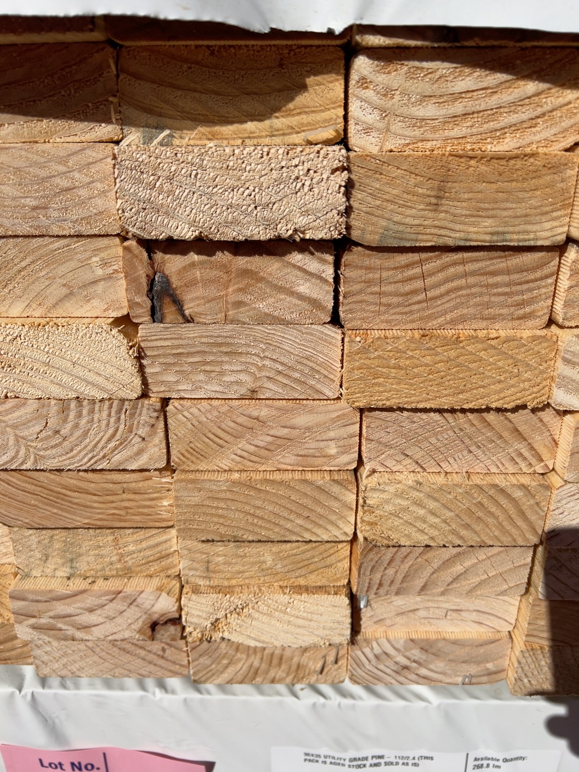 90X35 UTILITY GRADE PINE- 112/2.4 (THIS PACK IS AGED STOCK AND SOLD AS IS) 90X35 UTILITY GRADE PINE- 112/2.4 (THIS PACK IS AGED STOCK AND SOLD AS IS)