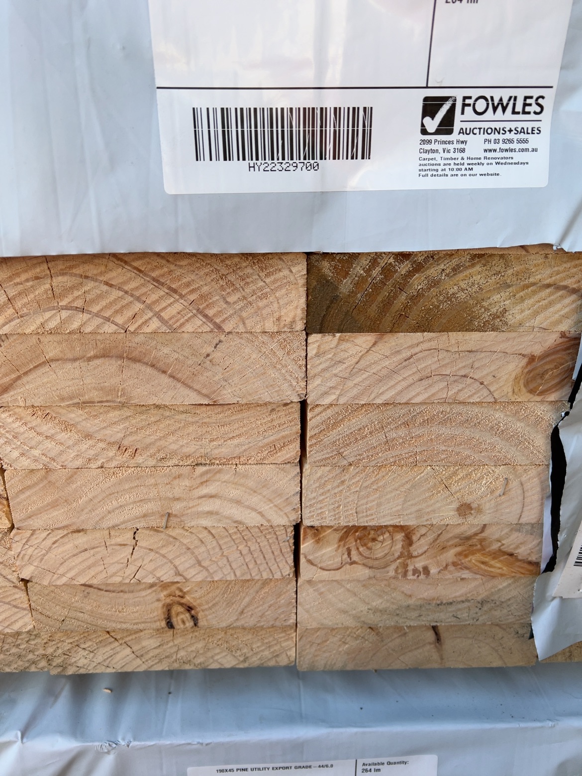 190X45 PINE UTILITY EXPORT GRADE-44/6.0 190X45 PINE UTILITY EXPORT GRADE-44/6.0