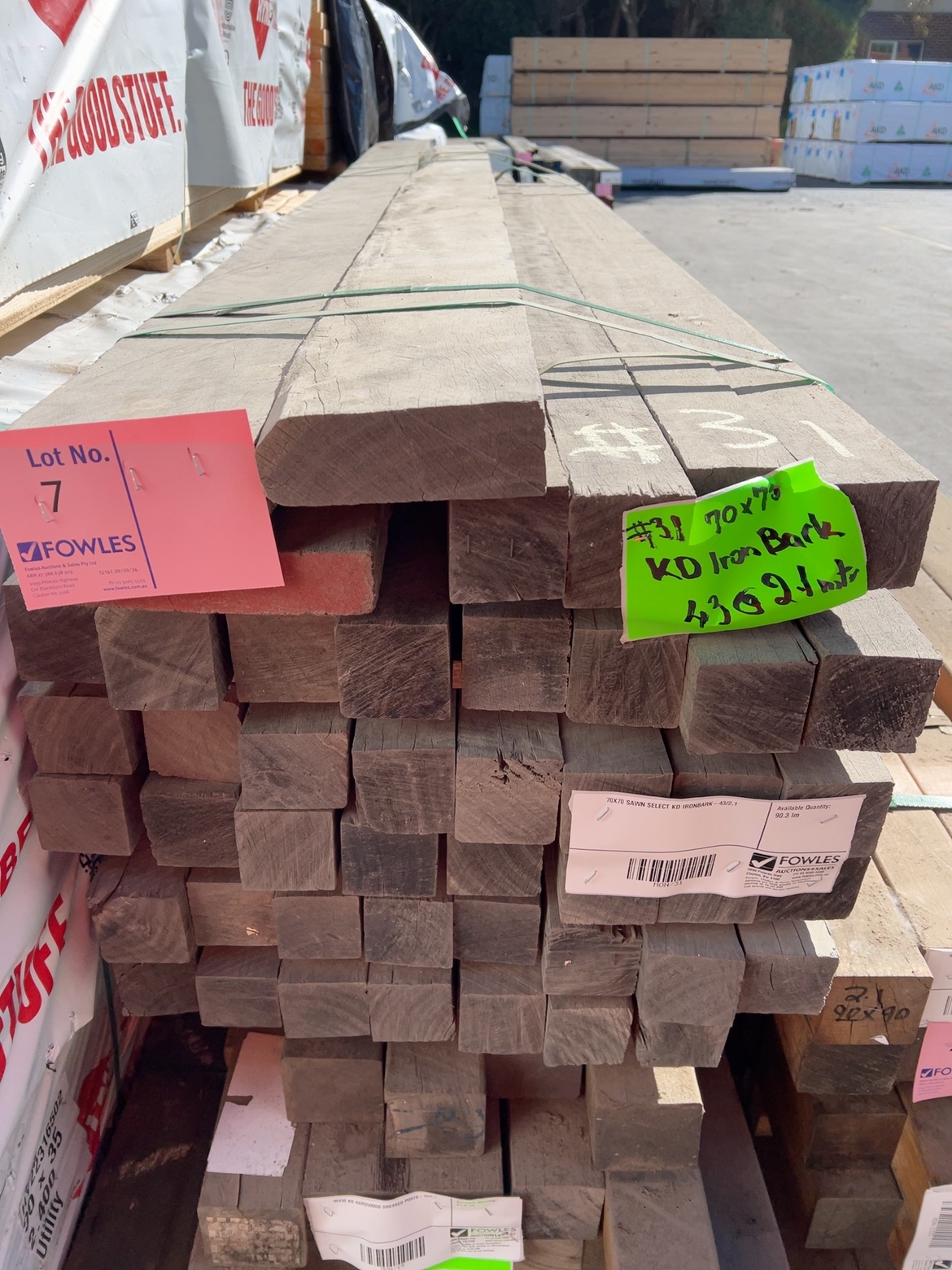 70X70 SAWN SELECT KD IRONBARK-43/2.1 70X70 SAWN SELECT KD IRONBARK-43/2.1