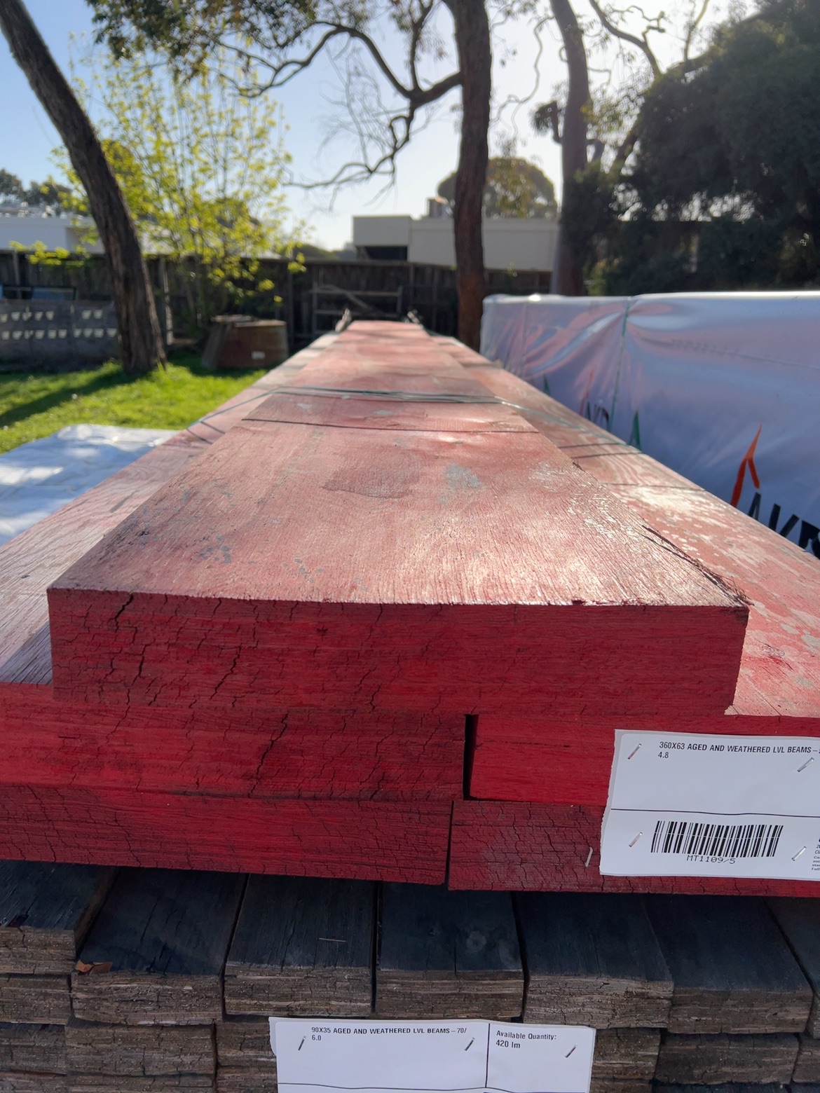 360X63 AGED AND WEATHERED LVL BEAMS-5/4.8 360X63 AGED AND WEATHERED LVL BEAMS-5/4.8