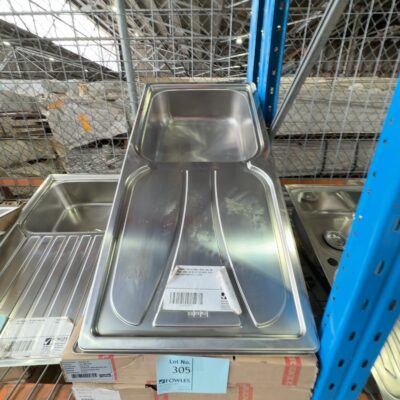 NEW FRANKE ZTX611B SINGLE BOWL SINK, NO TAP HOLE, SINK CAN BE LEFT OR RIGHT, WITH FRANKE WASTES 662/427 X 1 EACH NEW FRANKE ZTX611B SINGLE BOWL SINK, NO TAP HOLE, SINK CAN BE LEFT OR RIGHT, WITH FRANKE WASTES 662/427 X 1 EACH