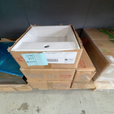 PALLET OF CB-119 CERAMIC ABOVE COUNTER/WALL BASIN, 410MM QTY 10 PALLET OF CB-119 CERAMIC ABOVE COUNTER/WALL BASIN, 410MM QTY 10