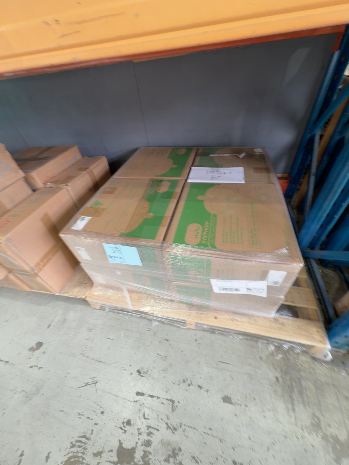 PALLET OF CAROMA SYMPHONY 500 VANITY BASIN RR$199 EACH PALLET B PALLET OF CAROMA SYMPHONY 500 VANITY BASIN RR$199 EACH PALLET B