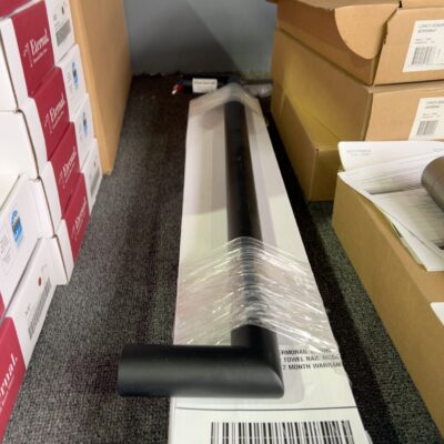 NEW MATTE BLACK THERMORAIL ROUND 632MM SINGLE HEATED TOWEL RAIL MODEL DSR6B, 12V, 18WATT,  12 MONTH WARRANTY RRP$295 EA