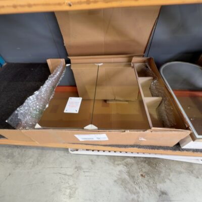 NEW GLACIER 900MM MIRROR SHAVING CABINET WITH OPEN SHELF GLLSSC0900-2D, RRP$849 NEW GLACIER 900MM MIRROR SHAVING CABINET WITH OPEN SHELF GLLSSC0900-2D, RRP$849