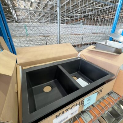 NEW ARTUSI GRANITEK BLACK DOUBLE BOWL SINK AGS792B RRP$1299 NEW ARTUSI GRANITEK BLACK DOUBLE BOWL SINK AGS792B RRP$1299
