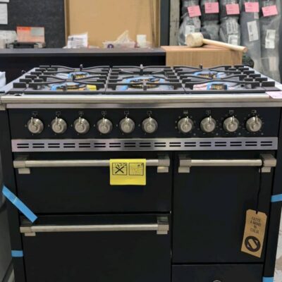 NEW STEEL AQ10SFFD4MANN ASCOT 100CM ANTHRACITE DUAL FUEL FREESTANDING OVEN WITH CHROME TRIM, 5 SOLID BRASS BURNERS INCLUDING MEGA WOK BURNER, 3 OVENS - 1 X 70 LITRE STEAM, 1 X 34 LITRE PIZZA & 1 X 39 LITRE 4 FUNCTION OVEN, COMMERCIAL GRADE SHELVING, HAND BUILT IN ITALY RRP$17,499 WITH 12 MONTH WARRANTY NEW STEEL AQ10SFFD4MANN ASCOT 100CM ANTHRACITE DUAL FUEL FREESTANDING OVEN WITH CHROME TRIM, 5 SOLID BRASS BURNERS INCLUDING MEGA WOK BURNER, 3 OVENS - 1 X 70 LITRE STEAM, 1 X 34 LITRE PIZZA & 1 X 39 LITRE 4 FUNCTION OVEN, COMMERCIAL GRADE SHELVING, HAND BUILT IN ITALY RRP$17,499 WITH 12 MONTH WARRANTY