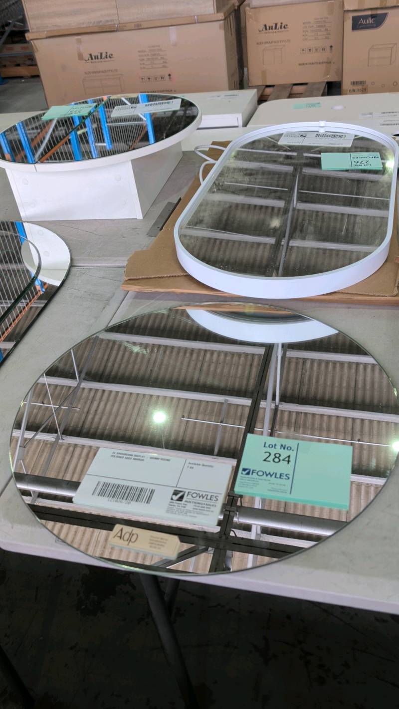 EX SHOWROOM DISPLAY - 600MM ROUND POLISHED EDGE MIRROR EX SHOWROOM DISPLAY - 600MM ROUND POLISHED EDGE MIRROR