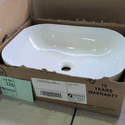 EX SHOWROOM DISPLAY -CERAMIC EXCHANGE ABOVE COUNTER BASIN PA4939 EX SHOWROOM DISPLAY -CERAMIC EXCHANGE ABOVE COUNTER BASIN PA4939