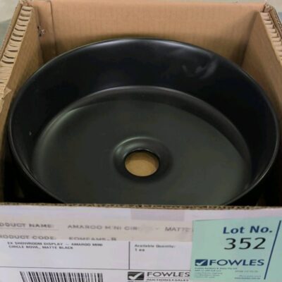 EX SHOWROOM DISPLAY - AMAROO MINI CIRCLE BOWL, MATTE BLACK EX SHOWROOM DISPLAY - AMAROO MINI CIRCLE BOWL, MATTE BLACK