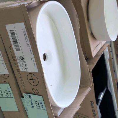EX SHOWROOM DISPLAY - IOS 54 TOP MOUNT MATTE WHITE BOWL, VB-IOS-54