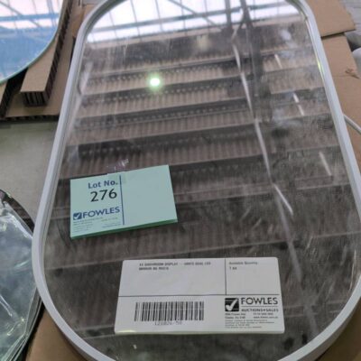EX SHOWROOM DISPLAY - WHITE OVAL LED MIRROR BG REG18