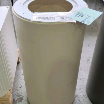EX SHOWROOM DISPLAY - CREAM CYCLINDER FREESTANDING VANITY BASE ONLY SOLD AS IS