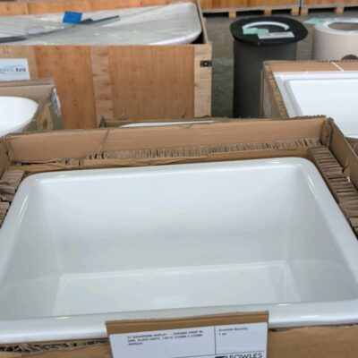 EX SHOWROOM DISPLAY - CERAMIC DROP IN SINK, GLOSS WHITE, TA6147 610MM X 470MM RRP$620 EX SHOWROOM DISPLAY - CERAMIC DROP IN SINK, GLOSS WHITE, TA6147 610MM X 470MM RRP$620