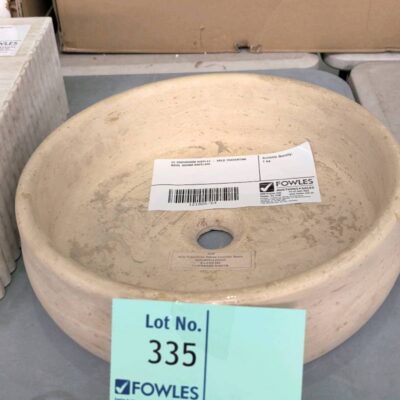EX SHOWROOM DISPLAY - ARLO TRAVERTINE BOWL 400MM RRP$1499 EX SHOWROOM DISPLAY - ARLO TRAVERTINE BOWL 400MM RRP$1499