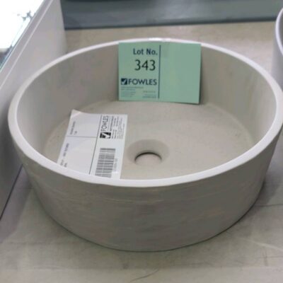 EX SHOWROOM DISPLAY - GREY TEXTURED STONE VANITY BOWL