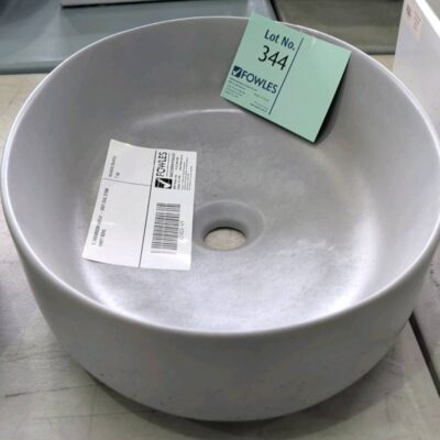 EX SHOWROOM DISPLAY - GREY OVAL STONE VANITY BOWL