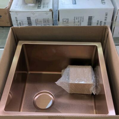 EX SHOWROOM DISPLAY - NOVEEN COPPER 450MM SQUARE SINK, SOLD AS IS