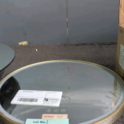 EX SHOWROOM DISPLAY - REMER ROUND 600MM BRASS MIRROR EX SHOWROOM DISPLAY - REMER ROUND 600MM BRASS MIRROR