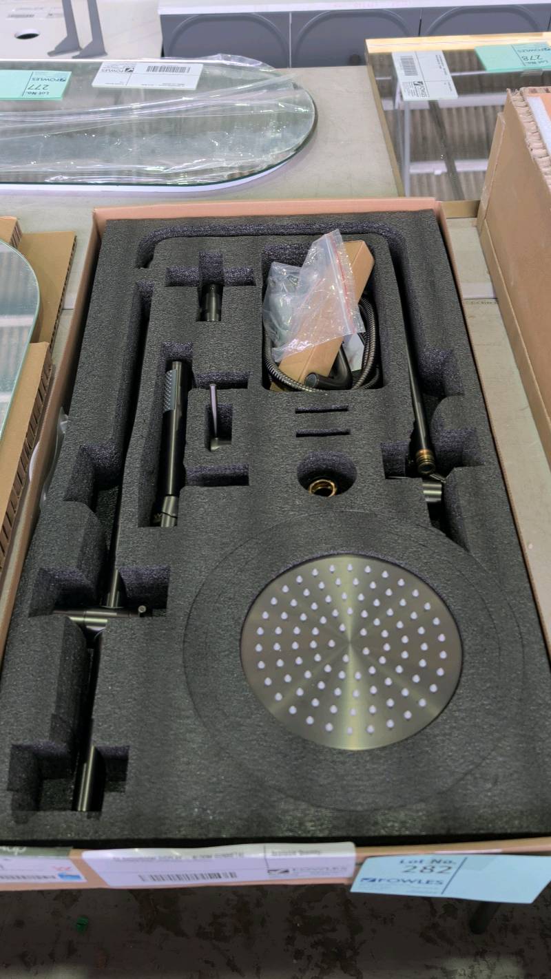 EX SHOWROOM DISPLAY - BLOOM GUNMETAL SHOWER RAIL JTAPSRSETBLMBGM EX SHOWROOM DISPLAY - BLOOM GUNMETAL SHOWER RAIL JTAPSRSETBLMBGM