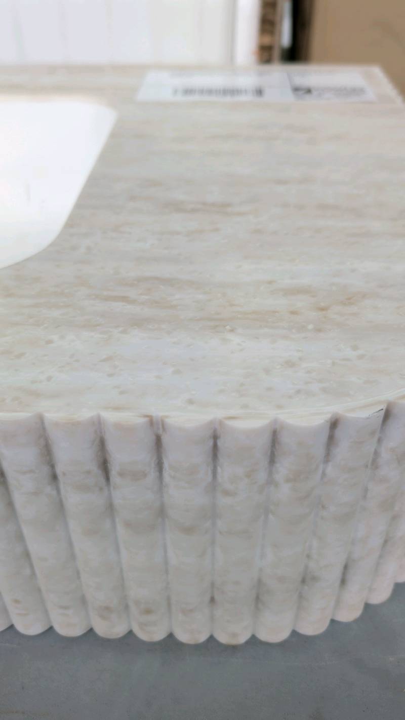 EX SHOWROOM DISPLAY - IMPERIAL FLUTED STONE WALL BASIN 1200MM TOPSIMP1200 RRP$2119 EX SHOWROOM DISPLAY - IMPERIAL FLUTED STONE WALL BASIN 1200MM TOPSIMP1200 RRP$2119