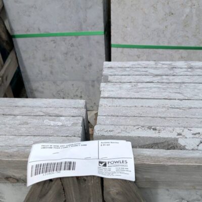 PALLET OF SIENA GREY SANDBLASTED LIMESTONE PAVER 610MM X 406MM X 30MM