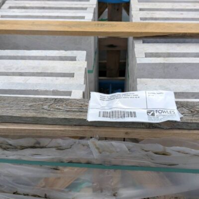 PALLET OF TUNDRA GREY SANDBLASTED MARBLE DROP PAVER 610 X 406MM X 30MM/60MM DROP (SOME ROUGH EDGES) SOLD AS IS PALLET OF TUNDRA GREY SANDBLASTED MARBLE DROP PAVER 610 X 406MM X 30MM/60MM DROP (SOME ROUGH EDGES) SOLD AS IS