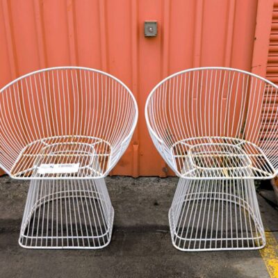 EX STAGING - WHITE WIRE OUTDOOR CHAIR, SOLD AS IS EX STAGING - WHITE WIRE OUTDOOR CHAIR, SOLD AS IS