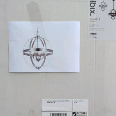 NEW NIKEL BODUM PENDANT LIGHT RRP$700, BODUM PE4-NK NEW NIKEL BODUM PENDANT LIGHT RRP$700, BODUM PE4-NK