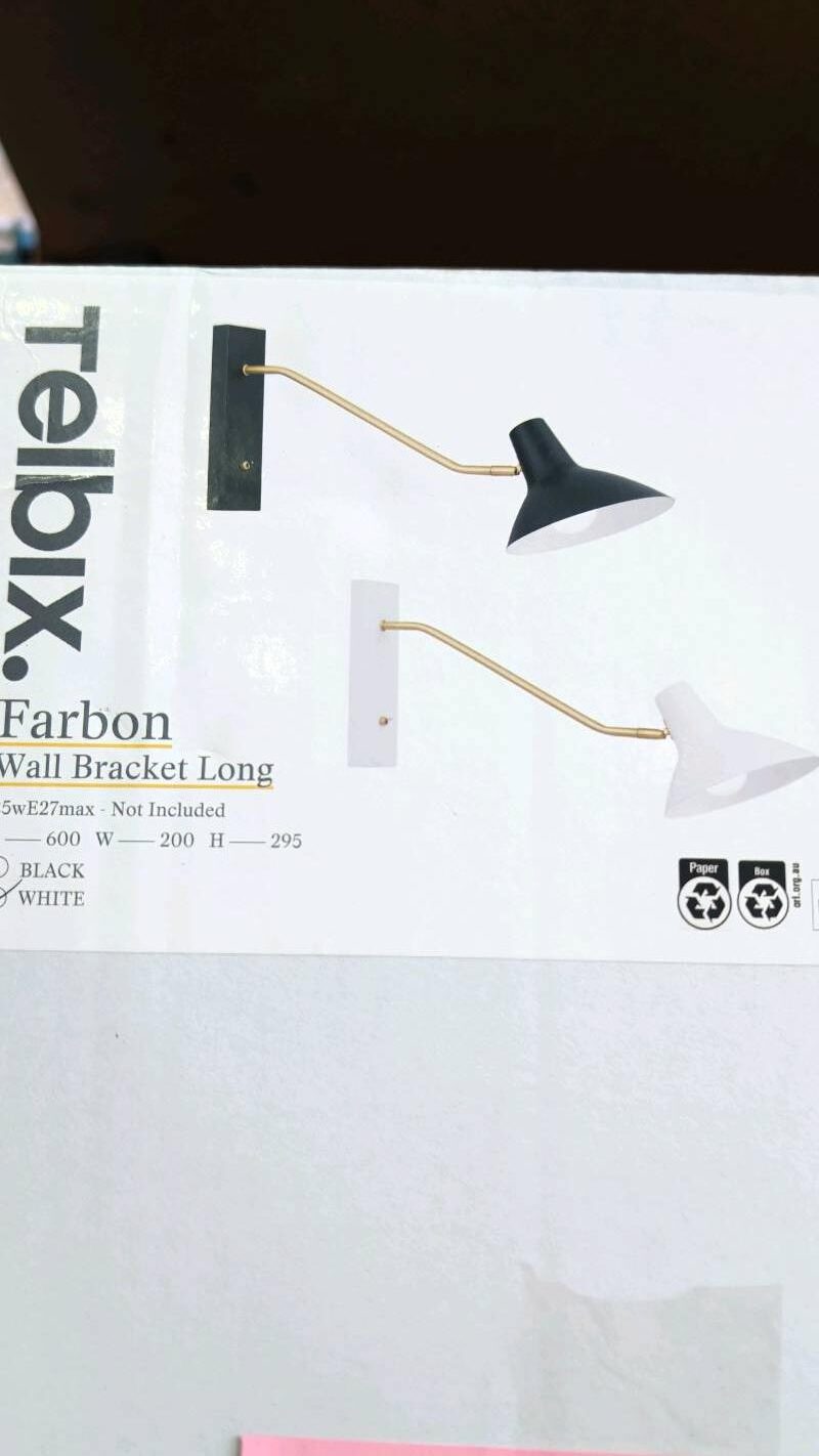 NEW FARBON LONG WALL LIGHT, WHITE, RRP$90, FARBON WBL-WH NEW FARBON LONG WALL LIGHT, WHITE, RRP$90, FARBON WBL-WH