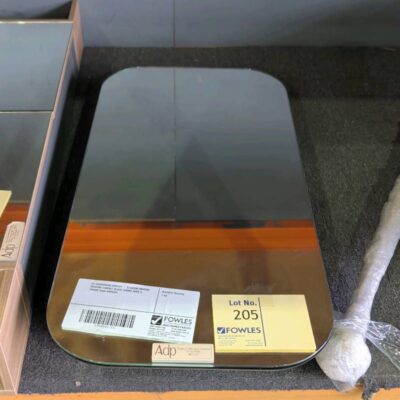 EX SHOWROOM DISPLAY - STADIUM MIRROR SHAVING CABINET BLACK 450MM WIDE X 900MM HIGH RRP$989