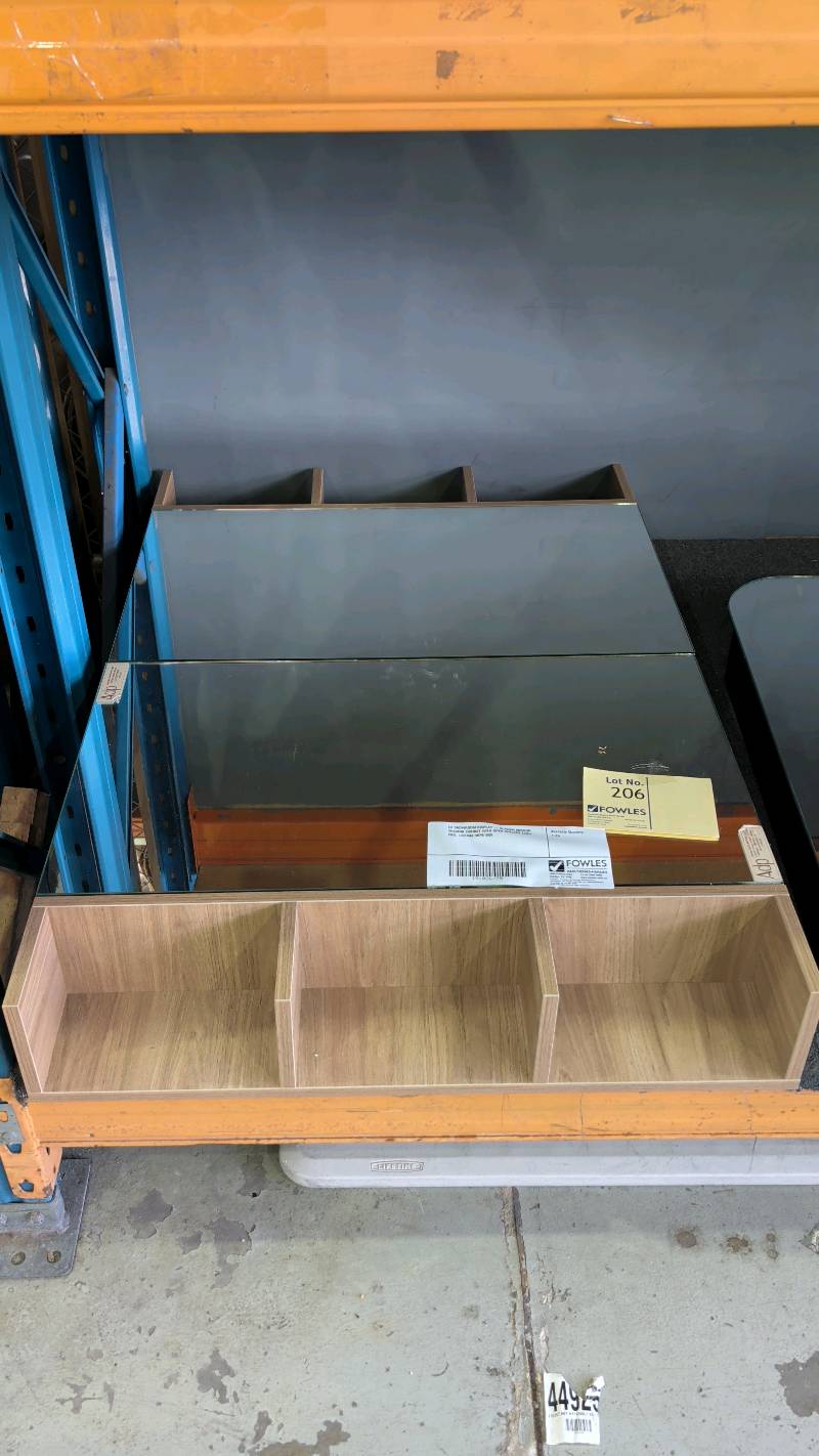 EX SHOWROOM DISPLAY - GLACIER MIRROR SHAVING CABINET WITH OPEN SHELVES EACH END, 1200MM RRP$1069 EX SHOWROOM DISPLAY - GLACIER MIRROR SHAVING CABINET WITH OPEN SHELVES EACH END, 1200MM RRP$1069