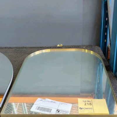 EX SHOWROOM DISPLAY - REMER ARCH MIRROR, BRUSHED BRASS FRAME 600MM X 750M RRP$759 EX SHOWROOM DISPLAY - REMER ARCH MIRROR, BRUSHED BRASS FRAME 600MM X 750M RRP$759