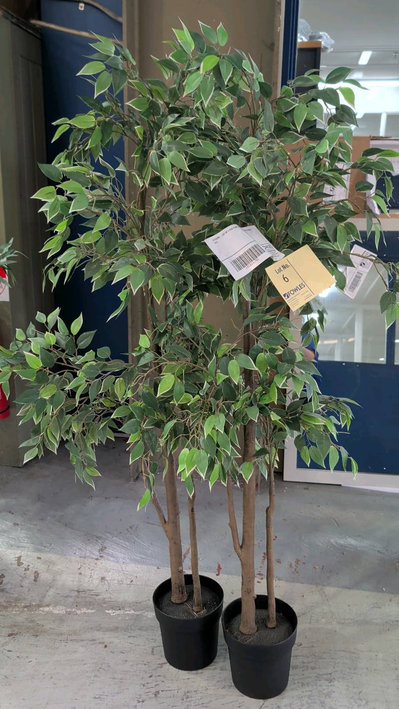 EX STAGING - LOT OF 2 FAUX PLANTS, SOLD AS IS EX STAGING - LOT OF 2 FAUX PLANTS, SOLD AS IS