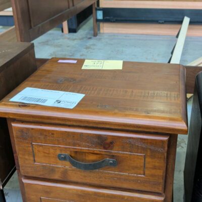 EX DISPLAY - PINE BEDSIDE TABLE SOLD AS IS