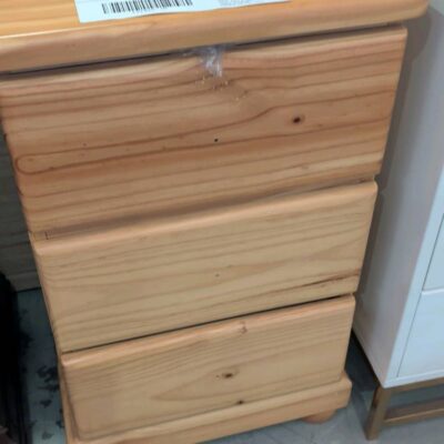 EX DISPLAY - PINE BEDSIDE TABLE SOLD AS IS