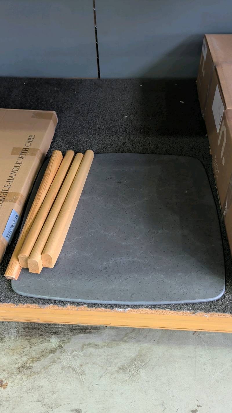 EX DISPLAY - OSLO MARBLE 600MM SIDE TABLE (NO SCREWS OR BASE TO SUPPORT LEGS HAVE BEEN SUPPLIED) RRP$699 SOLD AS IS EX DISPLAY - OSLO MARBLE 600MM SIDE TABLE (NO SCREWS OR BASE TO SUPPORT LEGS HAVE BEEN SUPPLIED) RRP$699 SOLD AS IS