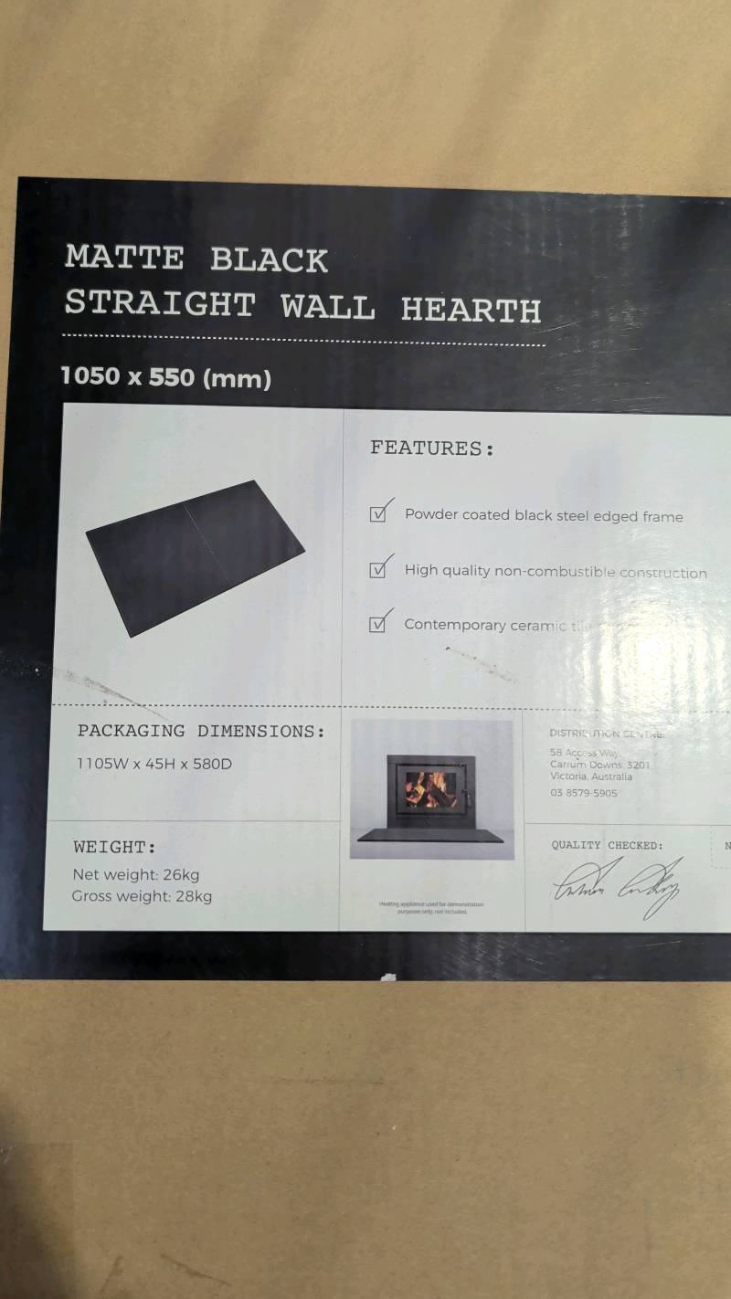 SCANDIA MATT BLACK INBUILT HEARTH PAD 1050 X 550MM SG040100015 SCANDIA MATT BLACK INBUILT HEARTH PAD 1050 X 550MM SG040100015