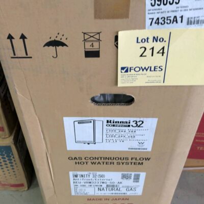 NEW RINNAI INFINITY 32 CONTINUOUS HOT WATER HEATER, NATURAL GAS, SOLD AS IS 14 DAY WARRANTY NEW RINNAI INFINITY 32 CONTINUOUS HOT WATER HEATER, NATURAL GAS, SOLD AS IS 14 DAY WARRANTY