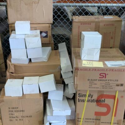 PALLET OF ASSORTED BATHROOM ACCESSORIES AND VANITY BOWLS, SOLD AS IS PALLET OF ASSORTED BATHROOM ACCESSORIES AND VANITY BOWLS, SOLD AS IS