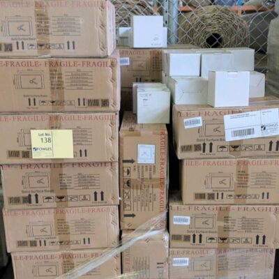 PALLET OF ASSORTED BATHROOM ACCESSORIES AND VANITY BOWLS, SOLD AS IS PALLET OF ASSORTED BATHROOM ACCESSORIES AND VANITY BOWLS, SOLD AS IS