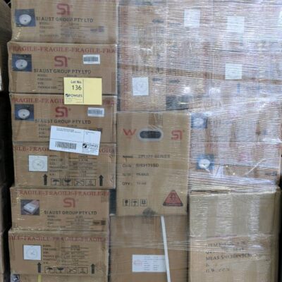 PALLET OF ASSORTED BATHROOM ACCESSORIES AND VANITY BOWLS, SOLD AS IS