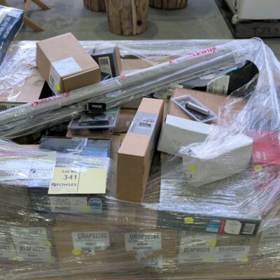 PALLET OF ASSORTED DESIGNER TAPWARE AND DOOR HARDWARE INCLUDING ENTRANCE HANDLES, DOOR LEVERS, LOCKS ETC SOLD AS IS NO WARRANTY PALLET OF ASSORTED DESIGNER TAPWARE AND DOOR HARDWARE INCLUDING ENTRANCE HANDLES, DOOR LEVERS, LOCKS ETC SOLD AS IS NO WARRANTY
