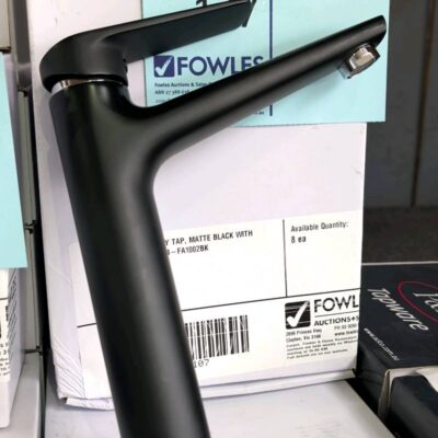 NEW TALL VANITY TAP, MATTE BLACK WITH CHROME TRIM, 44-FA1002BK NEW TALL VANITY TAP, MATTE BLACK WITH CHROME TRIM, 44-FA1002BK