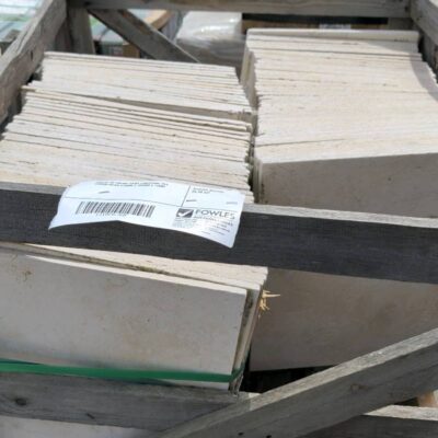 PALLET OF CREMA SIENA LIMESTONE TILE SANDBLASTED 610MM X 406MM X 12MM PALLET OF CREMA SIENA LIMESTONE TILE SANDBLASTED 610MM X 406MM X 12MM
