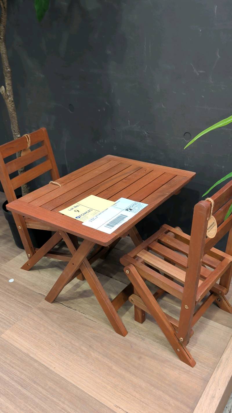 EX DISPLAY - KIDS TIMBER TABLE & CHAIR SET SOLD AS IS EX DISPLAY - KIDS TIMBER TABLE & CHAIR SET SOLD AS IS