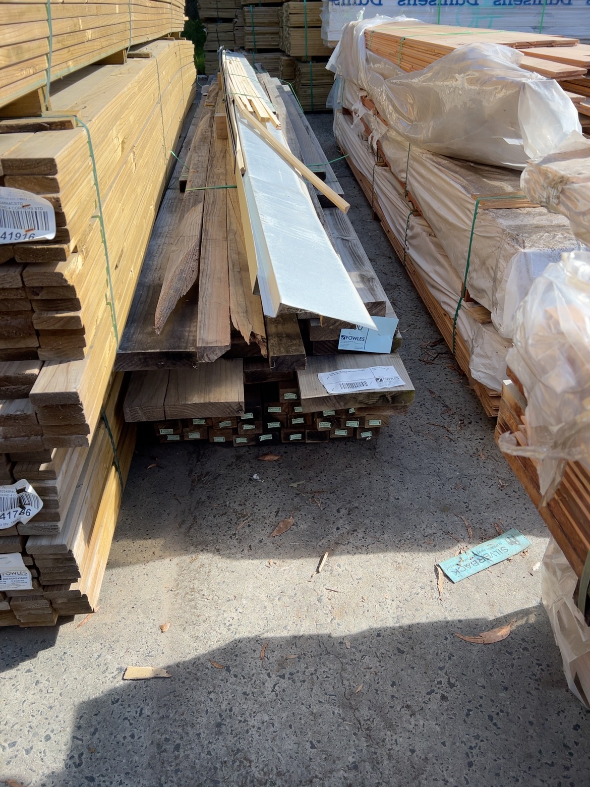 LARGE PACK OF ASST'D WEATHERED TREATED PINE IN VARIOUS SIZES LARGE PACK OF ASST'D WEATHERED TREATED PINE IN VARIOUS SIZES