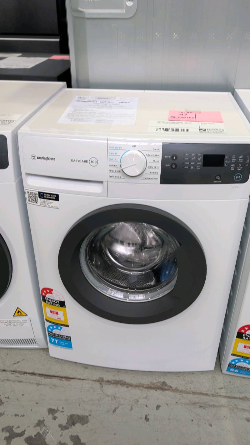 WESTINGHOUSE WWF7524N3WAS EASYCARE 300 7.5KG FRONT LOAD WASHING MACHINE WITH 12 MONTH WARRANTY WESTINGHOUSE WWF7524N3WAS EASYCARE 300 7.5KG FRONT LOAD WASHING MACHINE WITH 12 MONTH WARRANTY